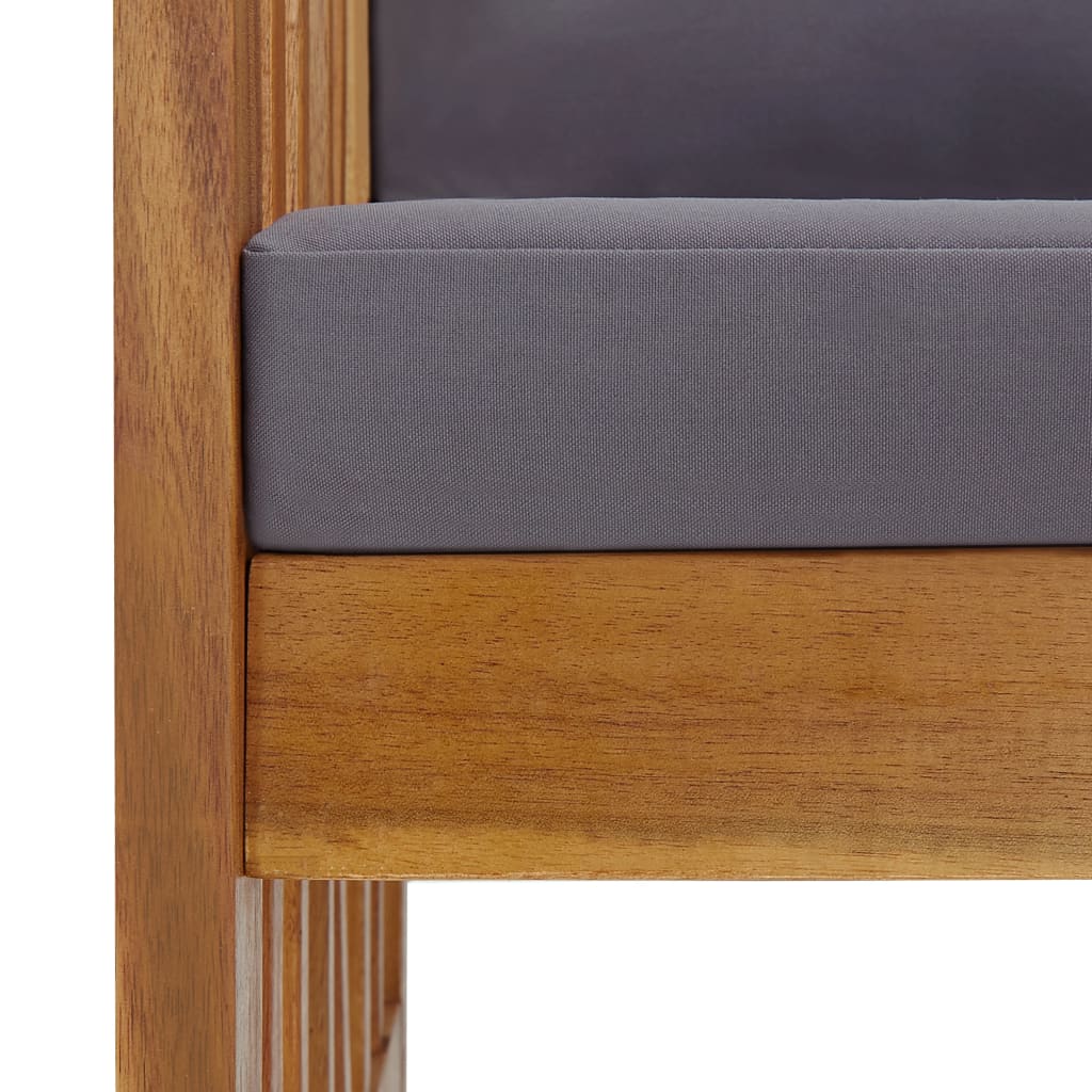 Zahradní Lavice S Poduškami 119 Cm Masivní Akáciové Dřevo