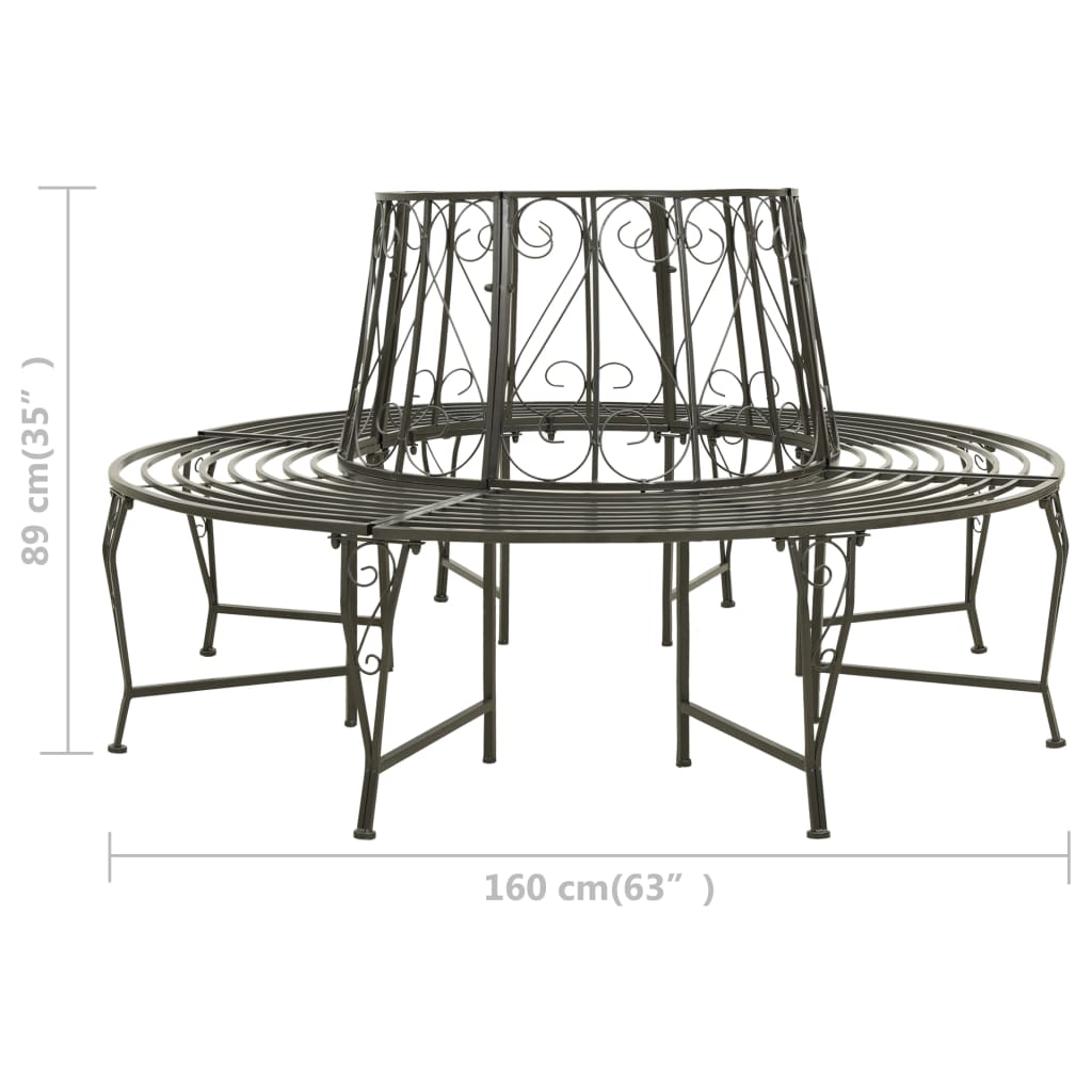 Zahradní Lavice Kolem Stromu 160 Cm Ocel