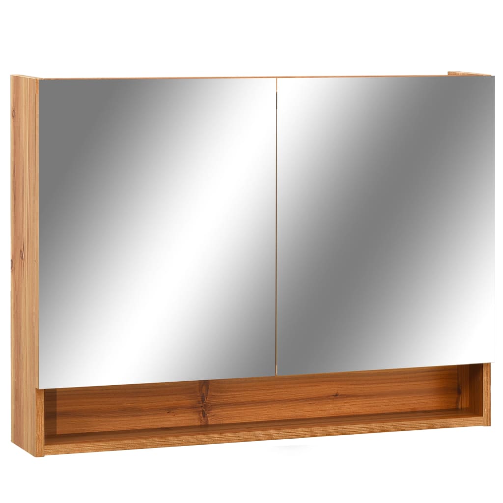 Led Koupelnová Zrcadlová Skříňka 80 X 15 X 60 Cm Mdf