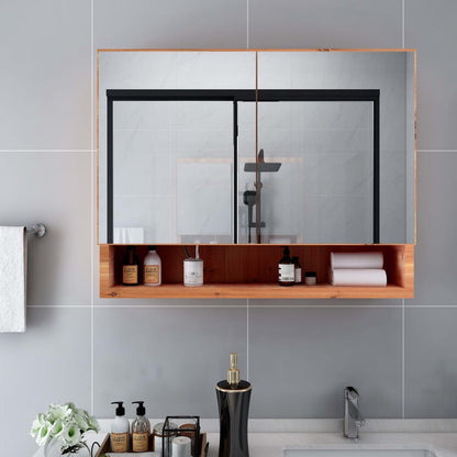 Led Koupelnová Zrcadlová Skříňka 80 X 15 X 60 Cm Mdf