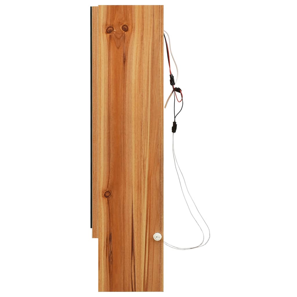 Led Koupelnová Zrcadlová Skříňka 80 X 15 X 60 Cm Mdf