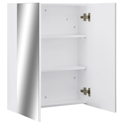323607 Bathroom Mirror Cabinet White 60X15X75 Cm Mdf Šedá