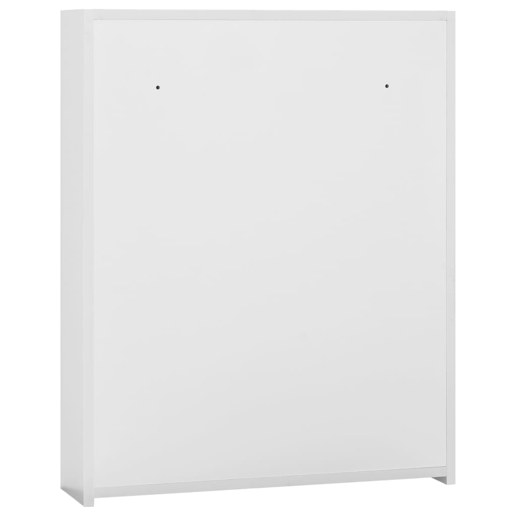 323607 Bathroom Mirror Cabinet White 60X15X75 Cm Mdf Šedá