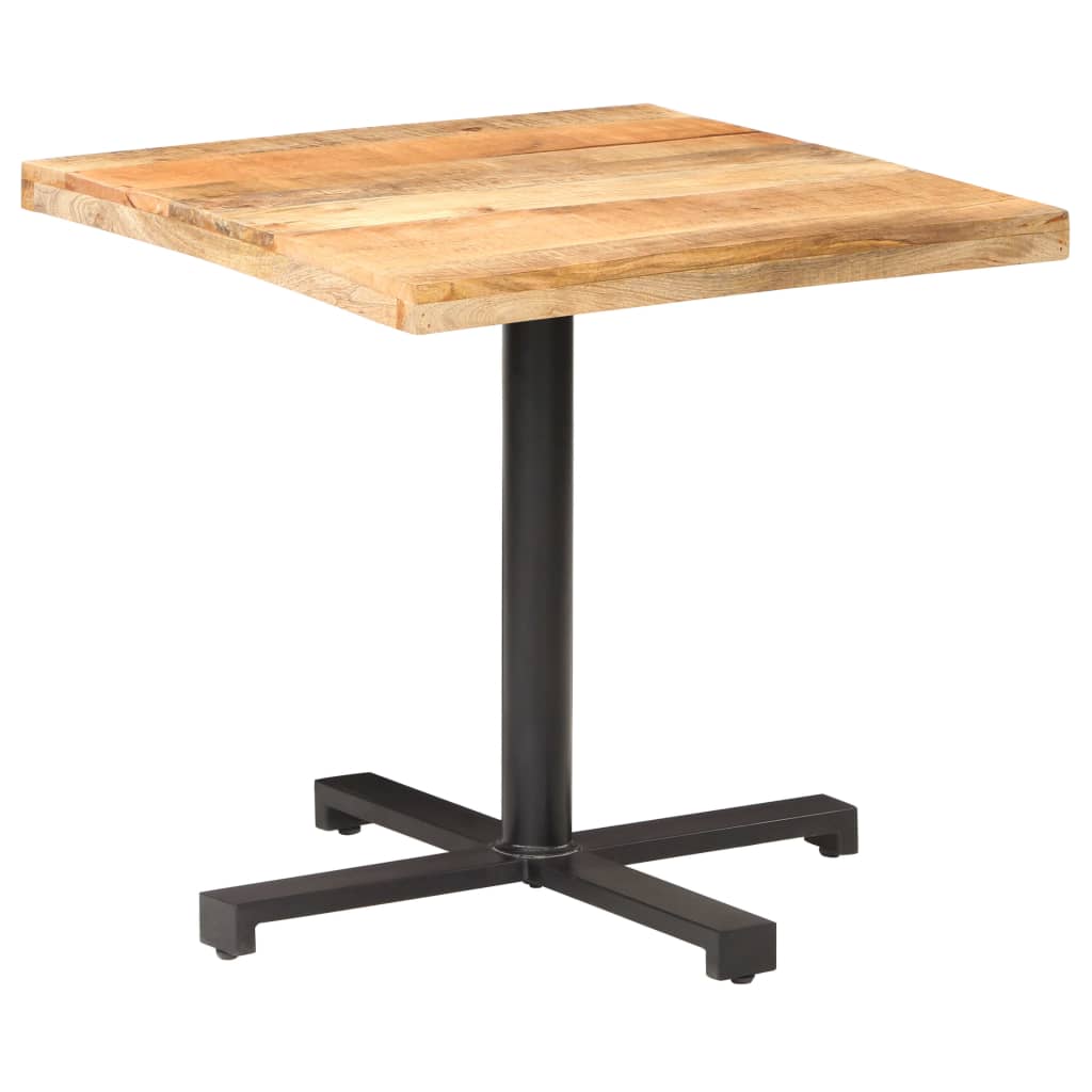 Bistro Stůl Čtvercový 80 X 80 X 75 Cm Hrubé Mangovníkové Dřevo