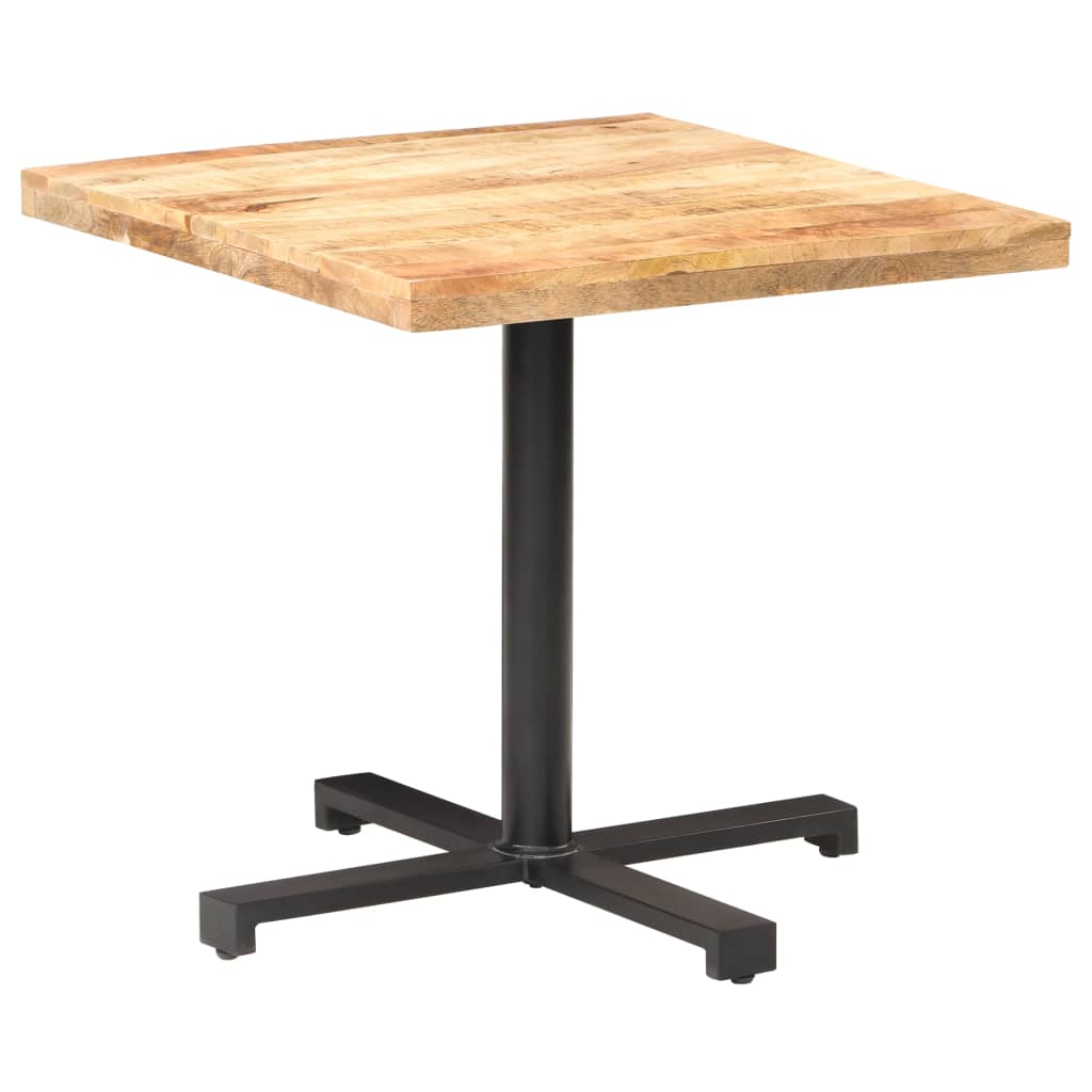 Bistro Stůl Čtvercový 80 X 80 X 75 Cm Hrubé Mangovníkové Dřevo