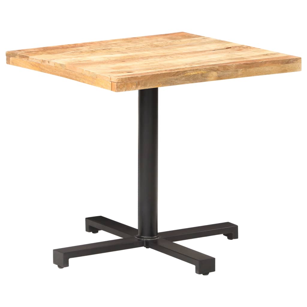 Bistro Stůl Čtvercový 80 X 80 X 75 Cm Hrubé Mangovníkové Dřevo