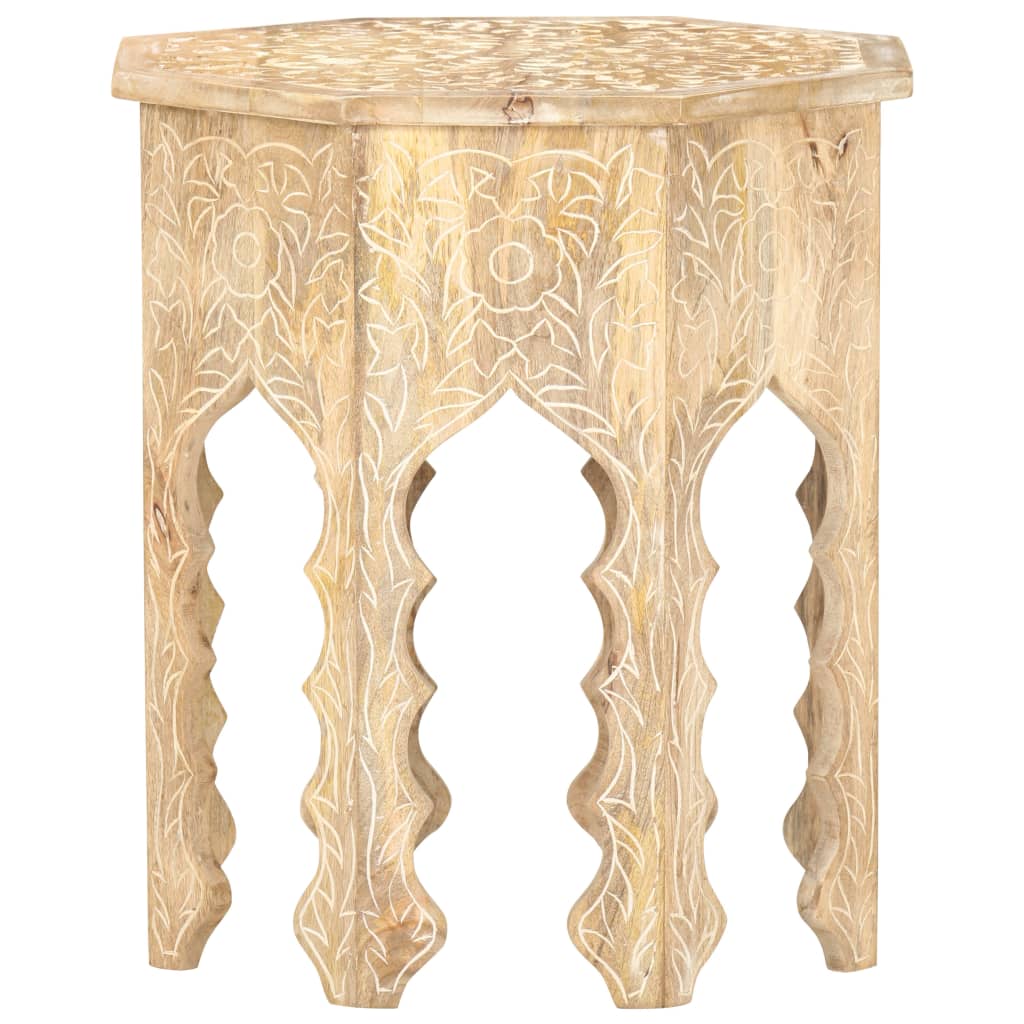 Odkládací Stolek Ø 48 Cm Masivní Mangovník
