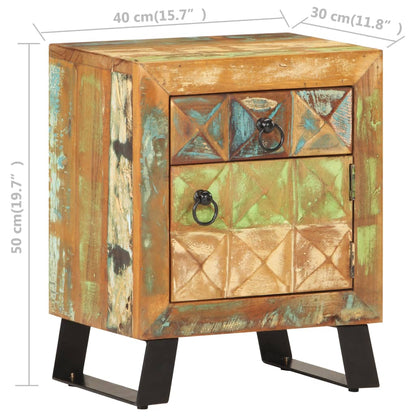 Noční Stolek 40 X 30 X 50 Cm Masivní Recyklované Dřevo