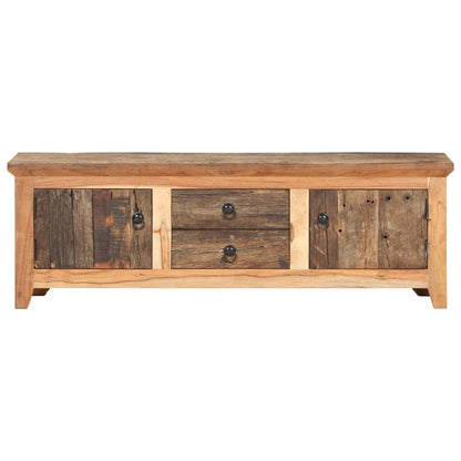 Tv Stolek 120 X 30 X 40 Cm Masivní Akácie A Recyklované Dřevo Černá