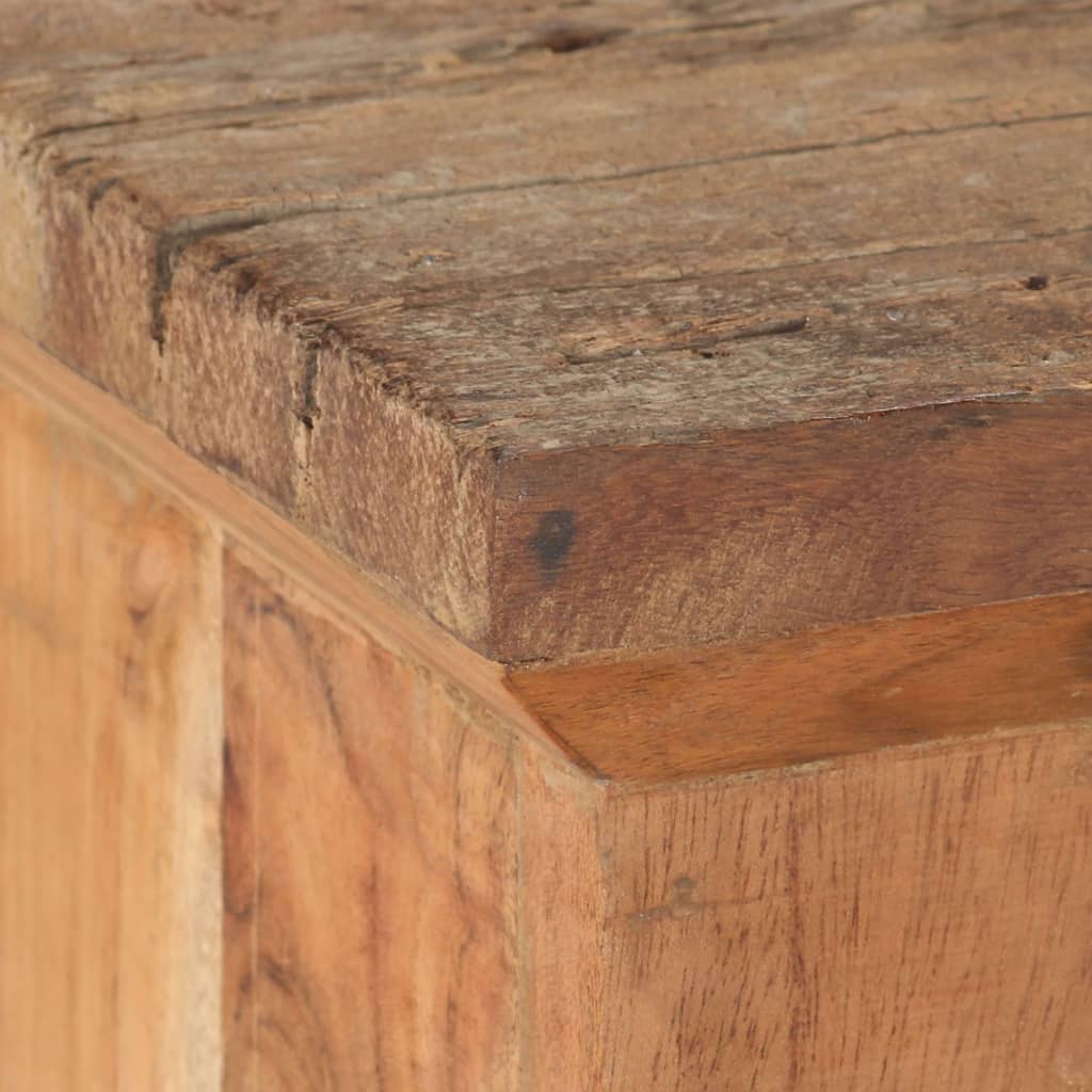 Tv Stolek 120 X 30 X 40 Cm Masivní Akácie A Recyklované Dřevo Černá
