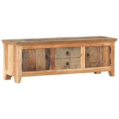 Tv Stolek 120 X 30 X 40 Cm Masivní Akácie A Recyklované Dřevo Černá