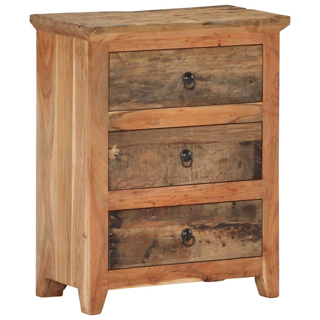 Příborník 60 X 33 X 75 Cm Masivní Akáciové A Recyklované Dřevo