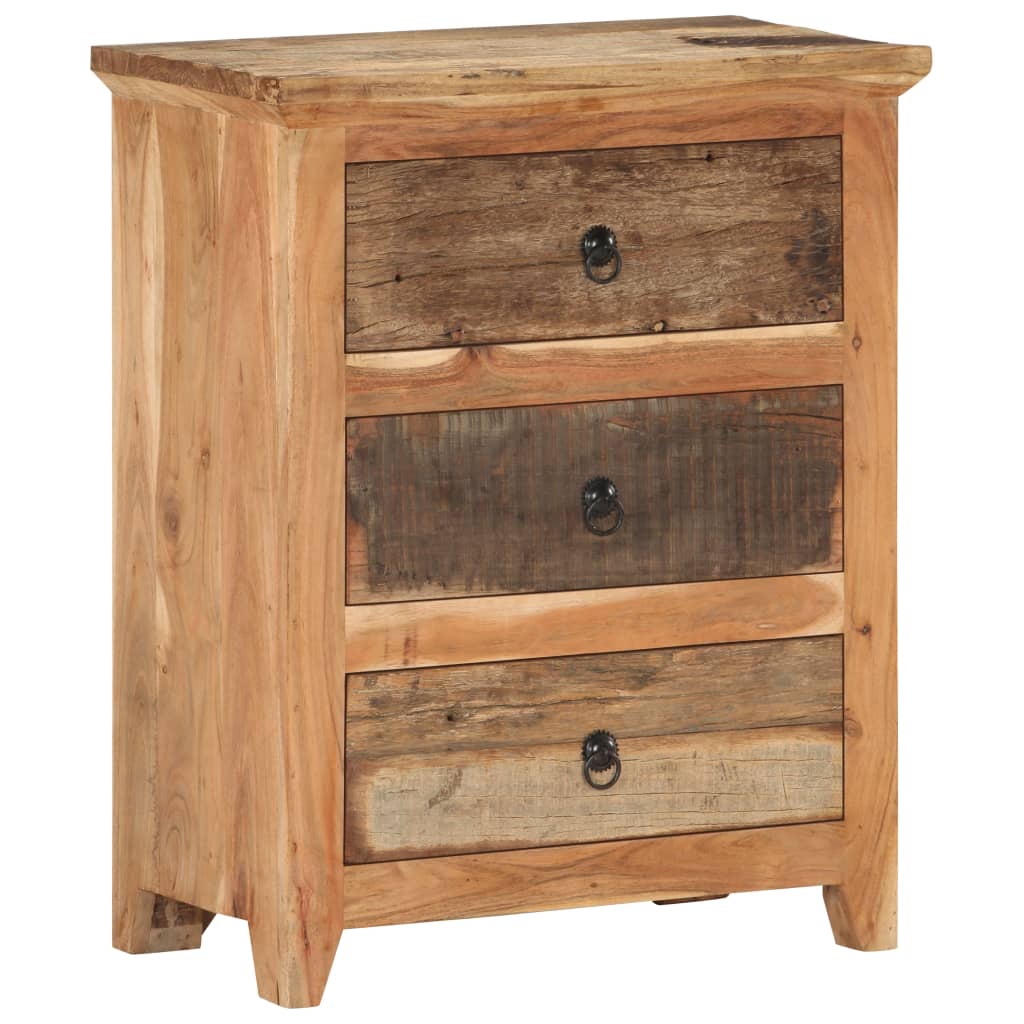 Příborník 60 X 33 X 75 Cm Masivní Akáciové A Recyklované Dřevo