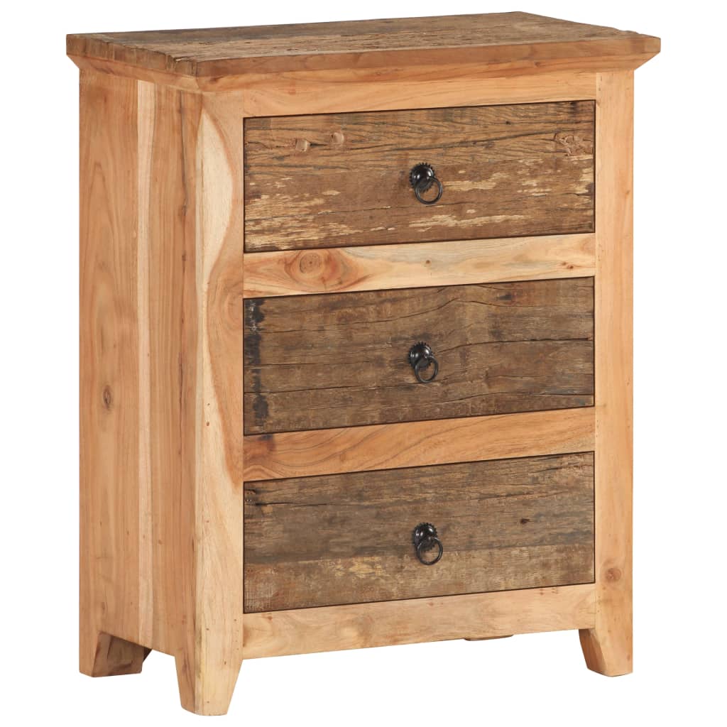 Příborník 60 X 33 X 75 Cm Masivní Akáciové A Recyklované Dřevo