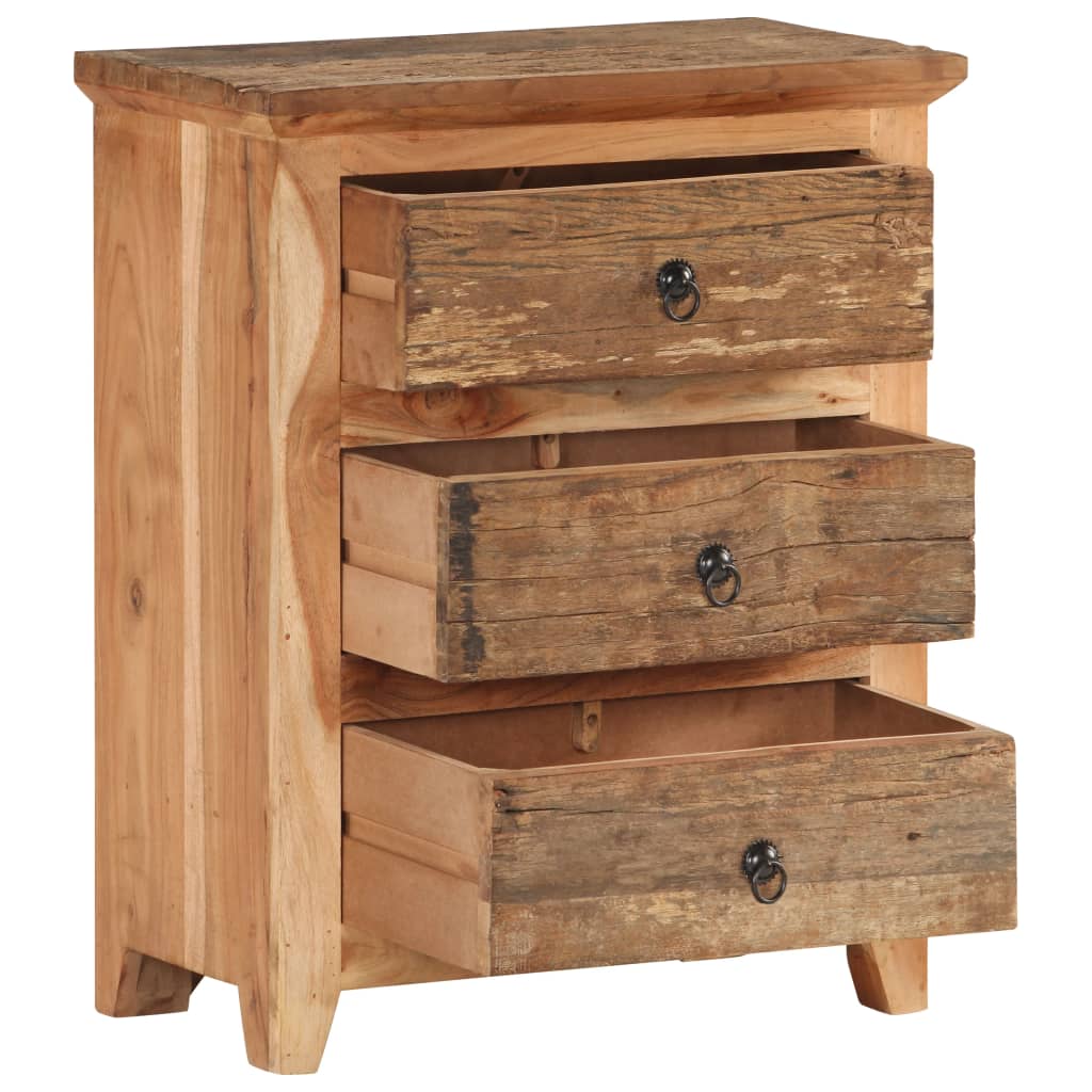 Příborník 60 X 33 X 75 Cm Masivní Akáciové A Recyklované Dřevo