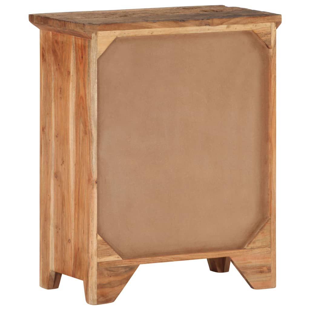 Příborník 60 X 33 X 75 Cm Masivní Akáciové A Recyklované Dřevo
