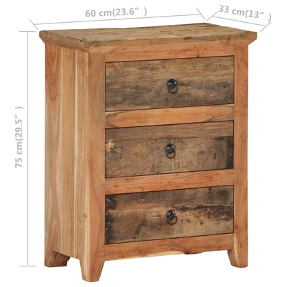 Příborník 60 X 33 X 75 Cm Masivní Akáciové A Recyklované Dřevo