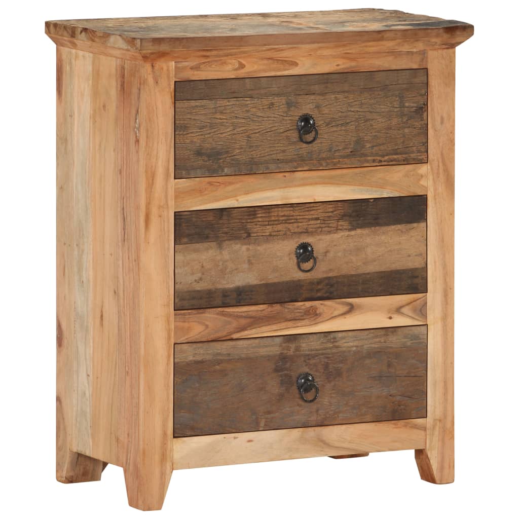 Příborník 60 X 33 X 75 Cm Masivní Akáciové A Recyklované Dřevo