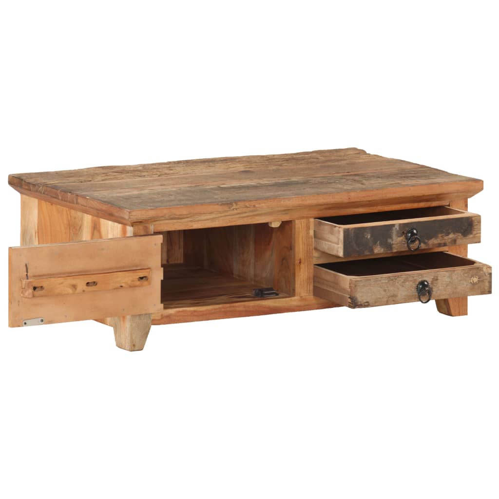 Konferenční Stolek 90 X 50 X 31 Cm Masivní Recyklované Dřevo