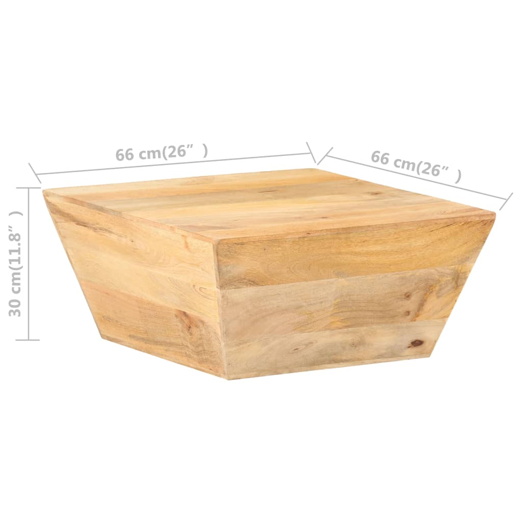 Konferenční Stolek Ve Tvaru V 66 X 66 X 30 Cm Masivní Mangovník