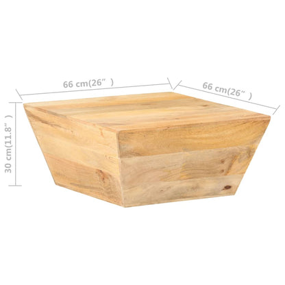 Konferenční Stolek Ve Tvaru V 66 X 66 X 30 Cm Masivní Mangovník