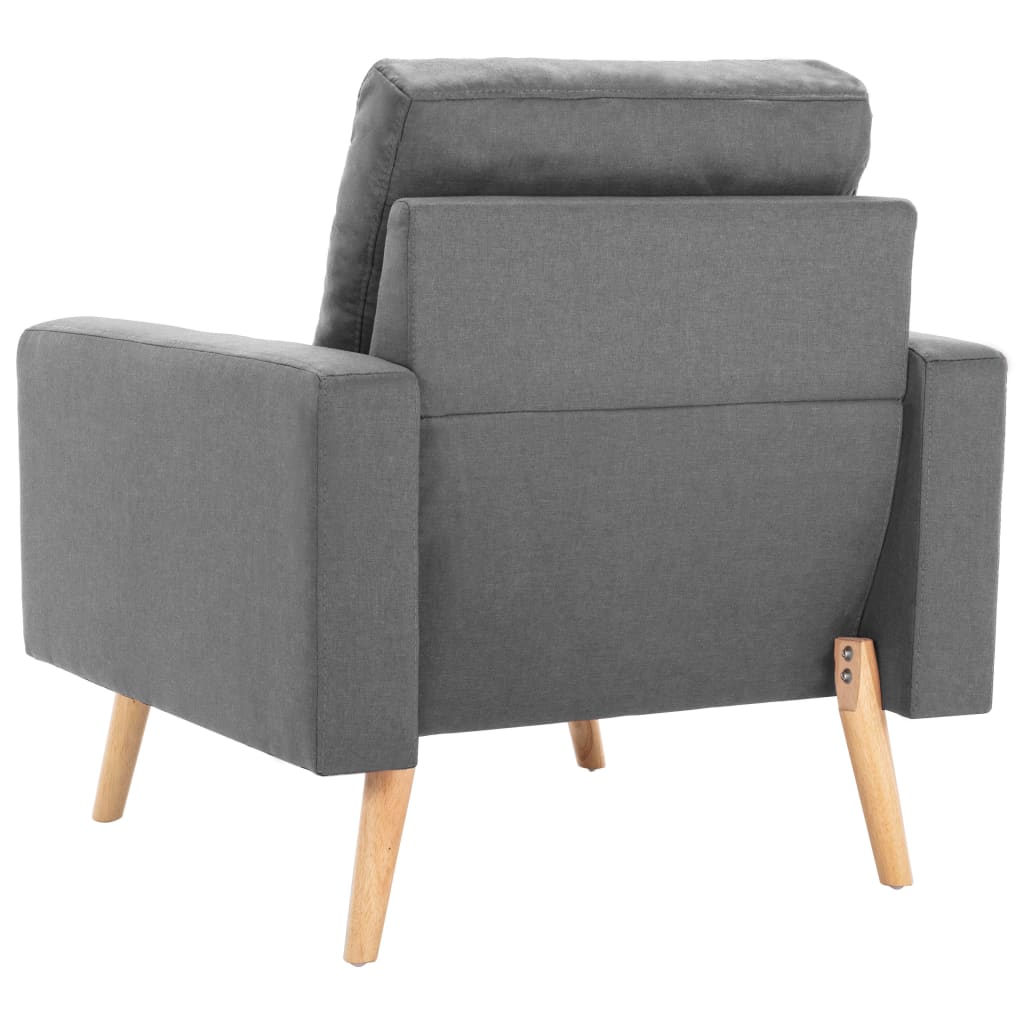 2Dílná Sedací Souprava Textil Světle Šedá