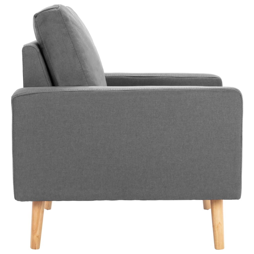 2Dílná Sedací Souprava Textil Světle Šedá