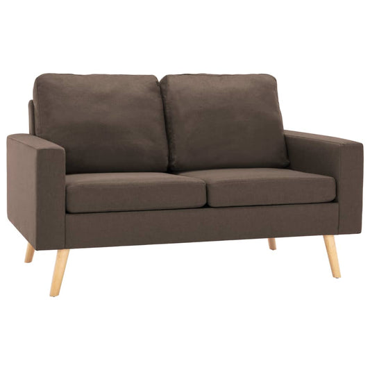 2Dílná Sedací Souprava Textil Hnědá
