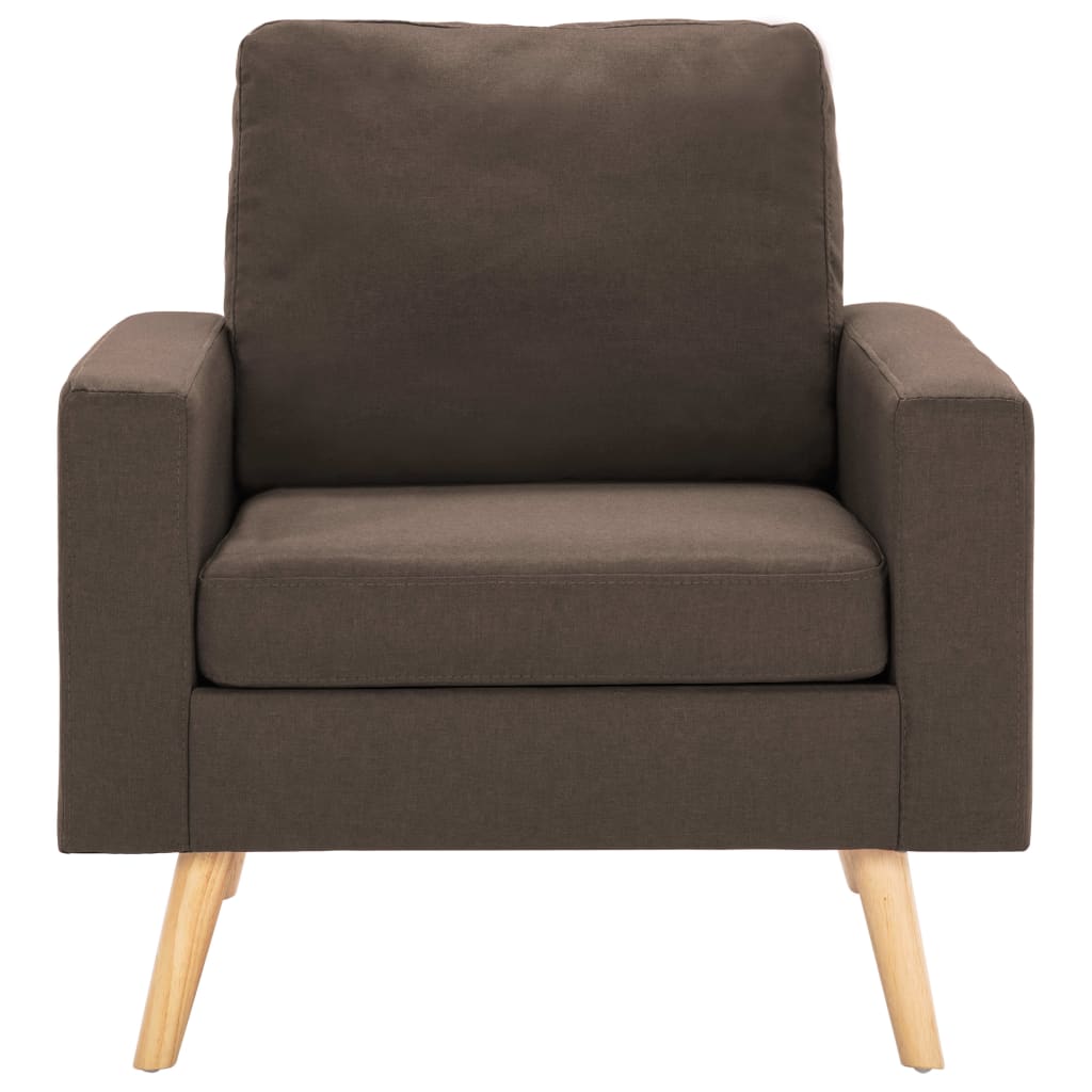 2Dílná Sedací Souprava Textil Hnědá