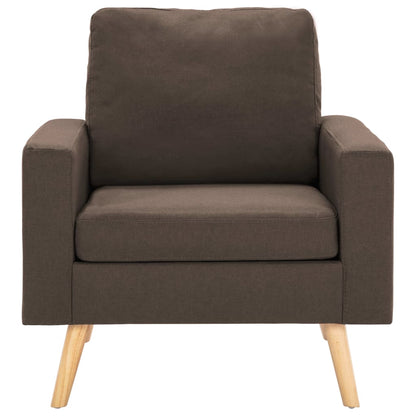 2Dílná Sedací Souprava Textil Hnědá