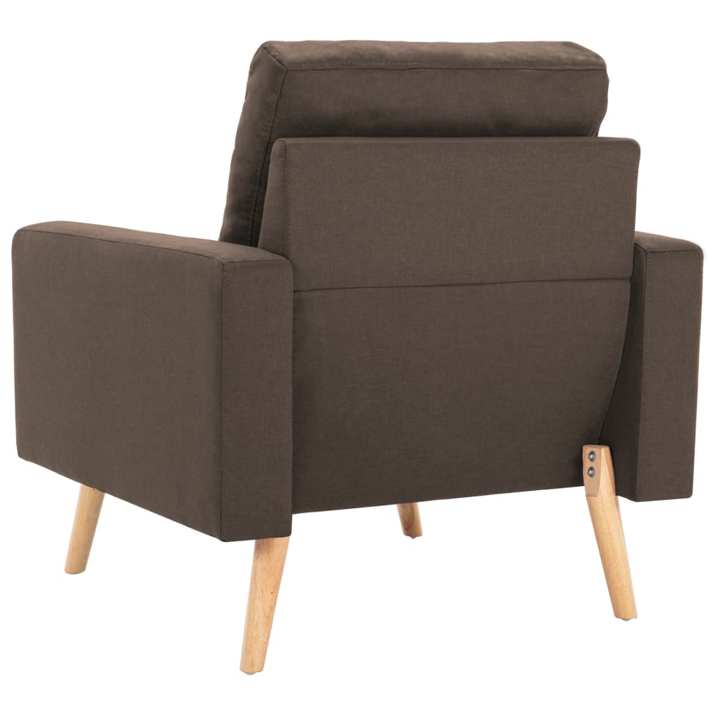 2Dílná Sedací Souprava Textil Hnědá