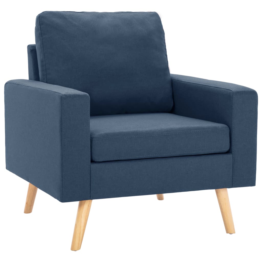 2Dílná Sedací Souprava Textil Modrá