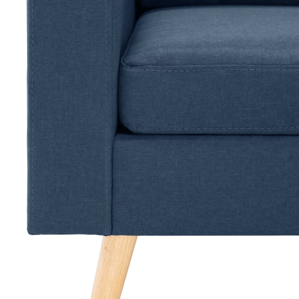 2Dílná Sedací Souprava Textil Modrá