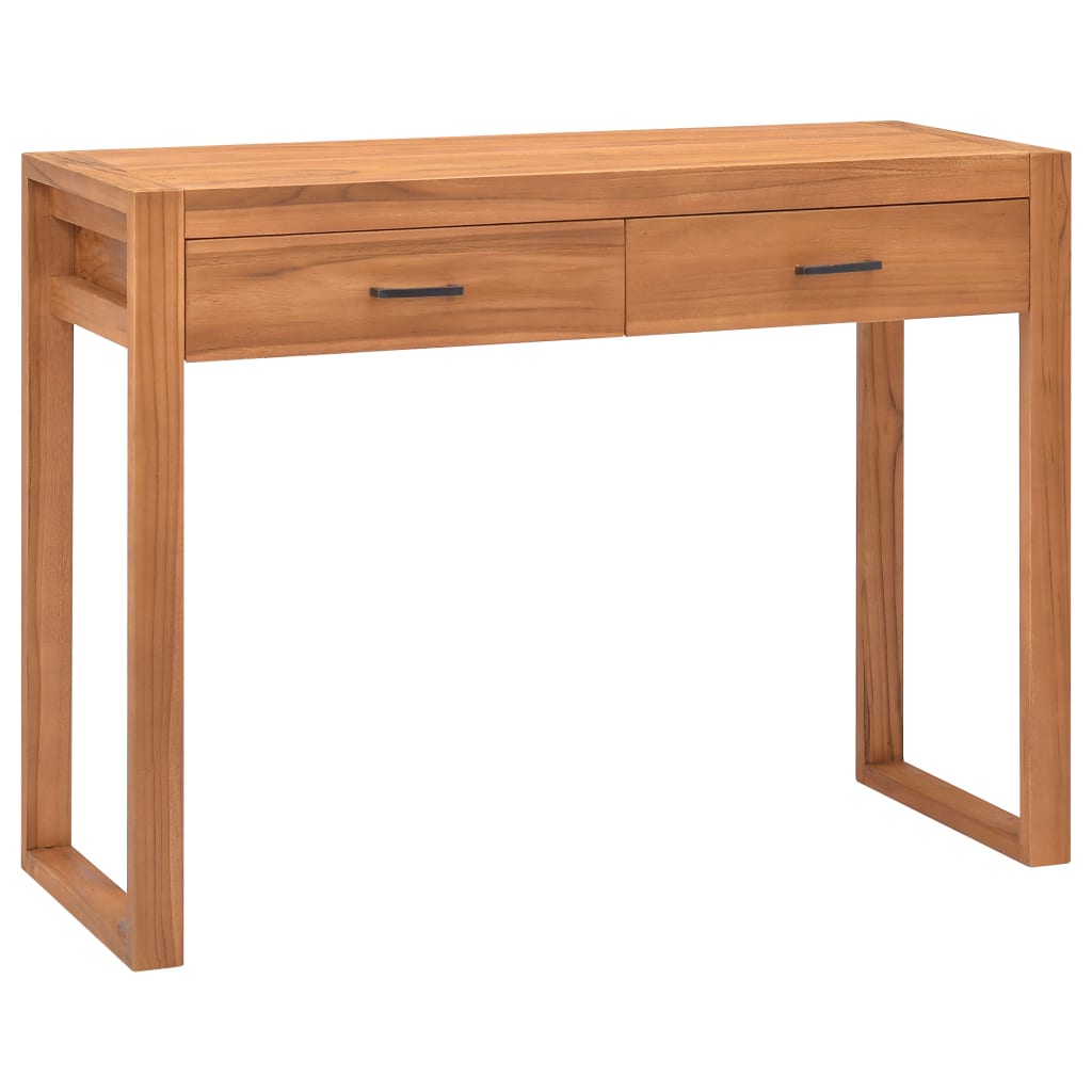 Psací Stůl Se 2 Zásuvkami 100 X 40 X 75 Cm Teakové Dřevo
