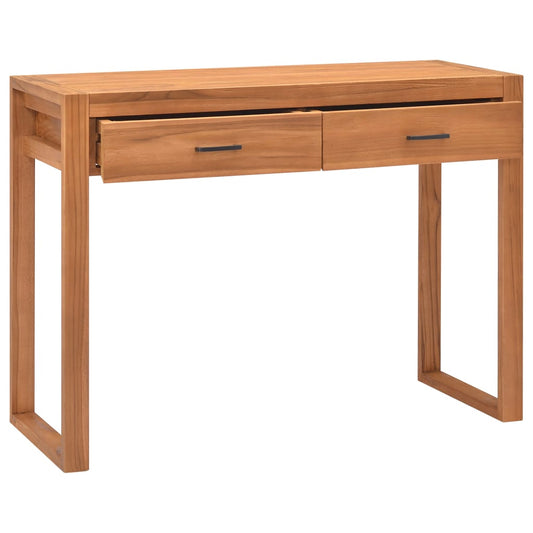Psací Stůl Se 2 Zásuvkami 100 X 40 X 75 Cm Teakové Dřevo