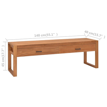 Tv Stolek 140 X 40 X 45 Cm Teakové Dřevo
