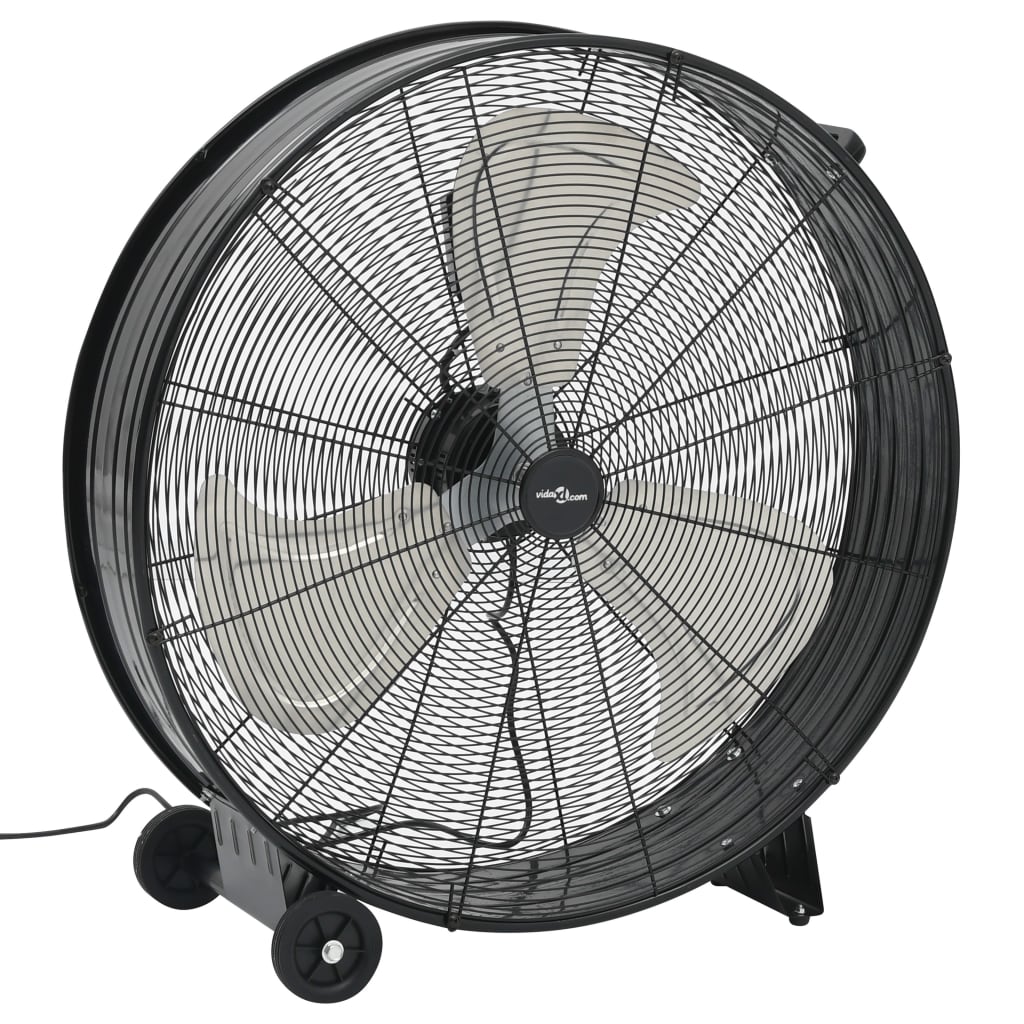 Průmyslový Bubnový Ventilátor 77 Cm 187,7 W Černý