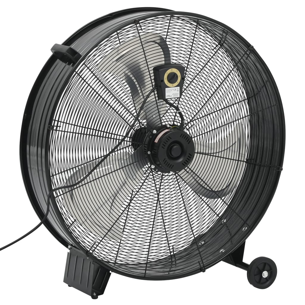 Průmyslový Bubnový Ventilátor 77 Cm 187,7 W Černý