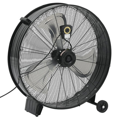 Průmyslový Bubnový Ventilátor 77 Cm 187,7 W Černý