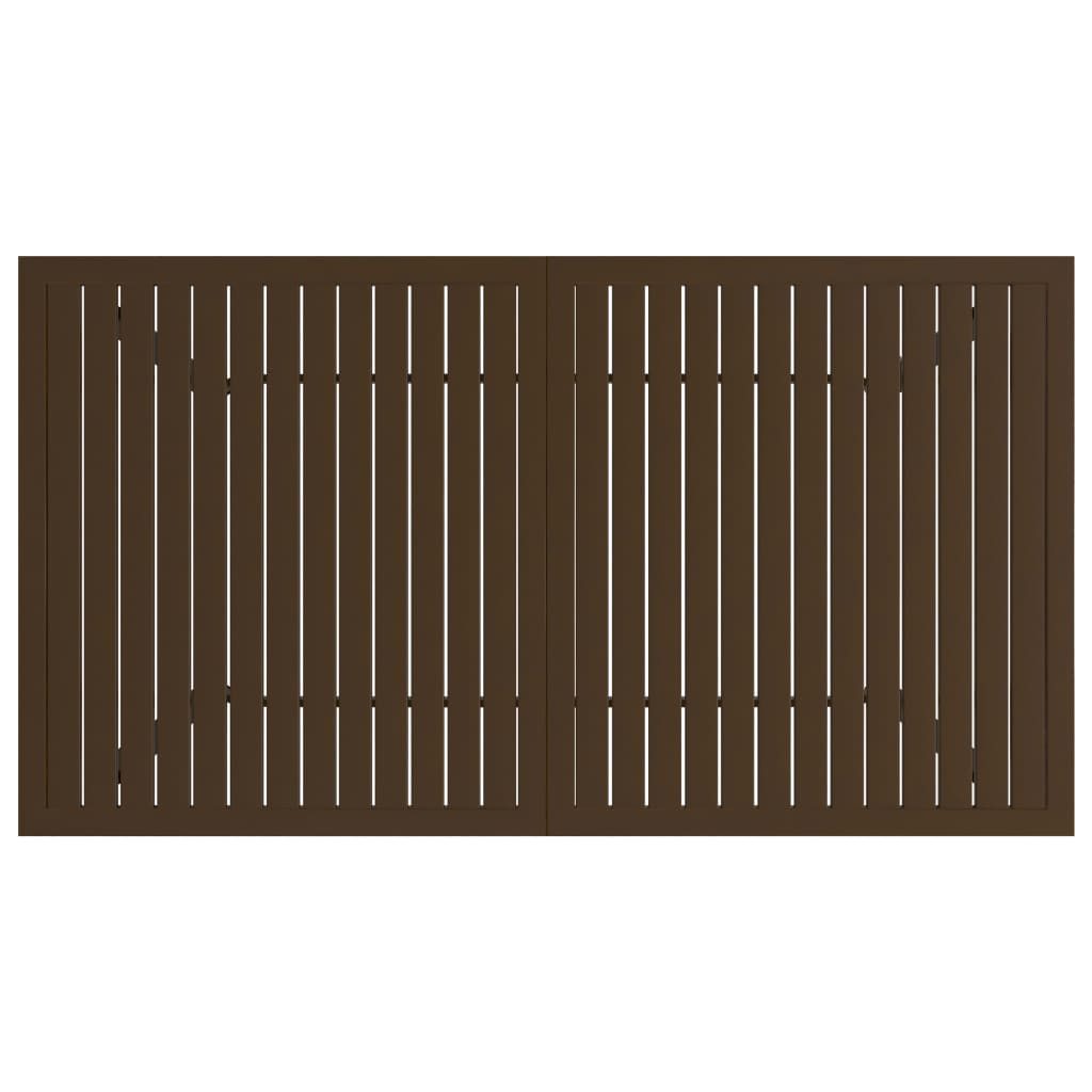 Zahradní Stůl Hnědý Ocel