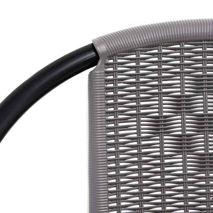 Zahradní Židle 4 Ks Plastový Ratan A Ocel 110 Kg Krémová