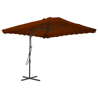Zahradní Slunečník S Ocelovou Tyčí 250 X 250 Cm Pískový