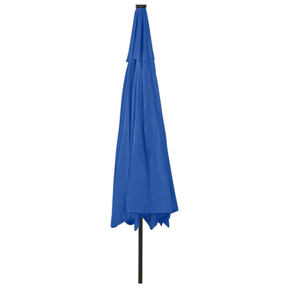 Zahradní Slunečník S Led Osvětlením 400 Cm Azurově Modrý