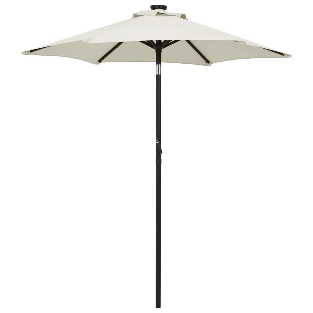 Zahradní Slunečník S Led Osvětlením Bordó 200 X 211 Cm Hliník