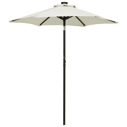 Zahradní Slunečník S Led Osvětlením Bordó 200 X 211 Cm Hliník