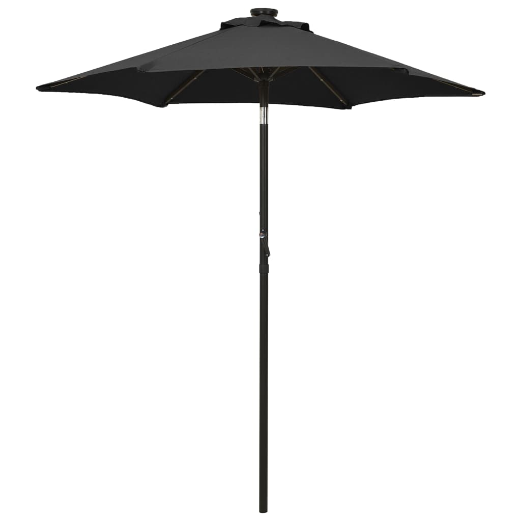 Zahradní Slunečník S Led Osvětlením Bordó 200 X 211 Cm Hliník
