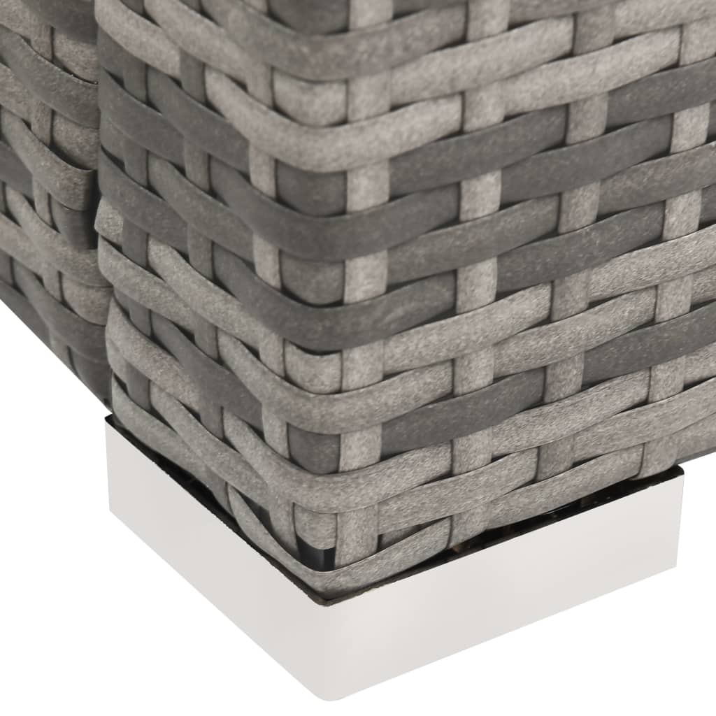 Dvojité Opalovací Lehátko Polyratanové Šedé