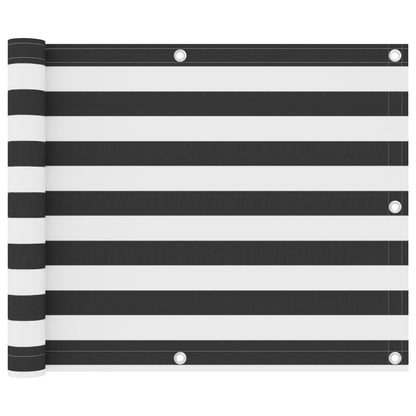 Balkónová Zástěna Oxfordská Látka Antracitová A Bílá