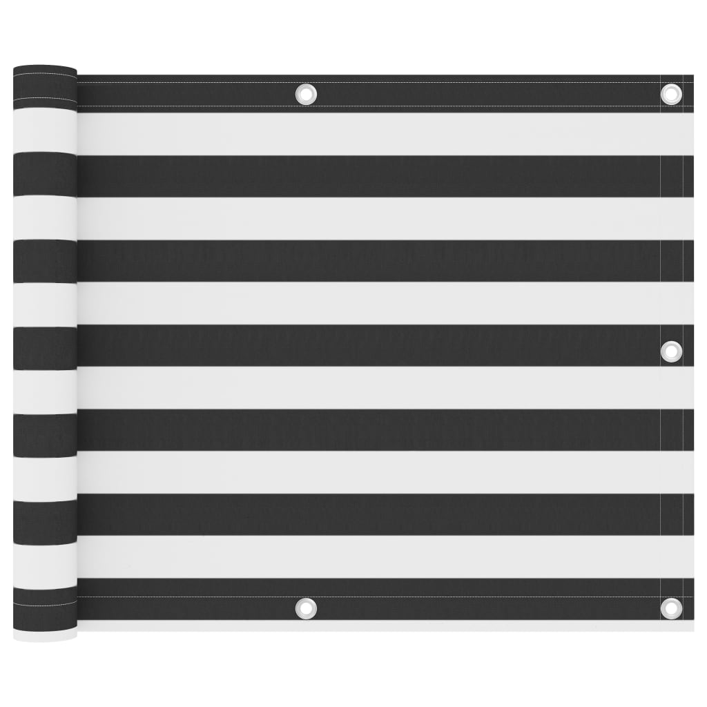 Balkónová Zástěna Oxfordská Látka Antracitová A Bílá