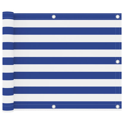 Balkónová Zástěna Oxfordská Látka Bílo-Modrá